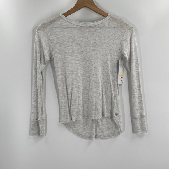Zella Tops - Zella Keyhole Back Long Sleeve Active Shirt